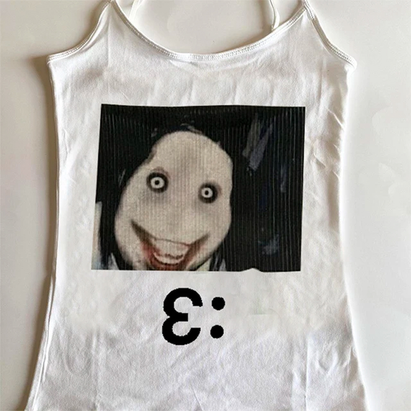 Summer Zara - Camiseta sin mangas gótica con estampado