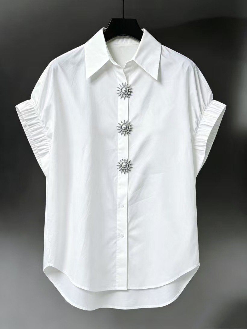 Summer Clothing In French - Camiseta informal de algodón para mujer,