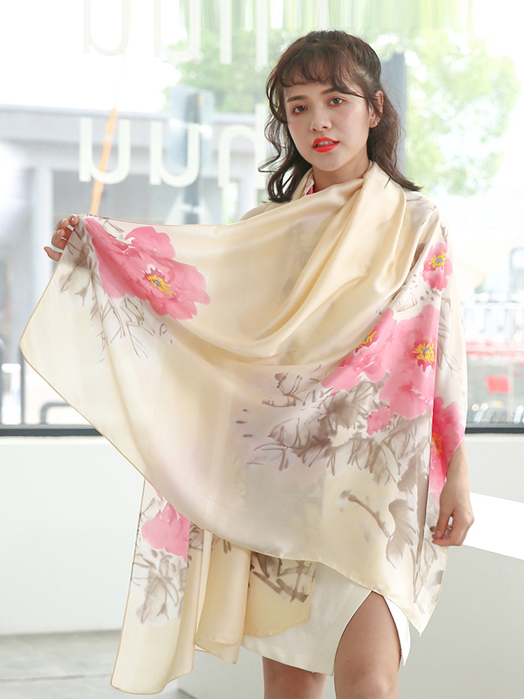 Sarong Pareo Wrap - Bufanda de seda elegante de alta