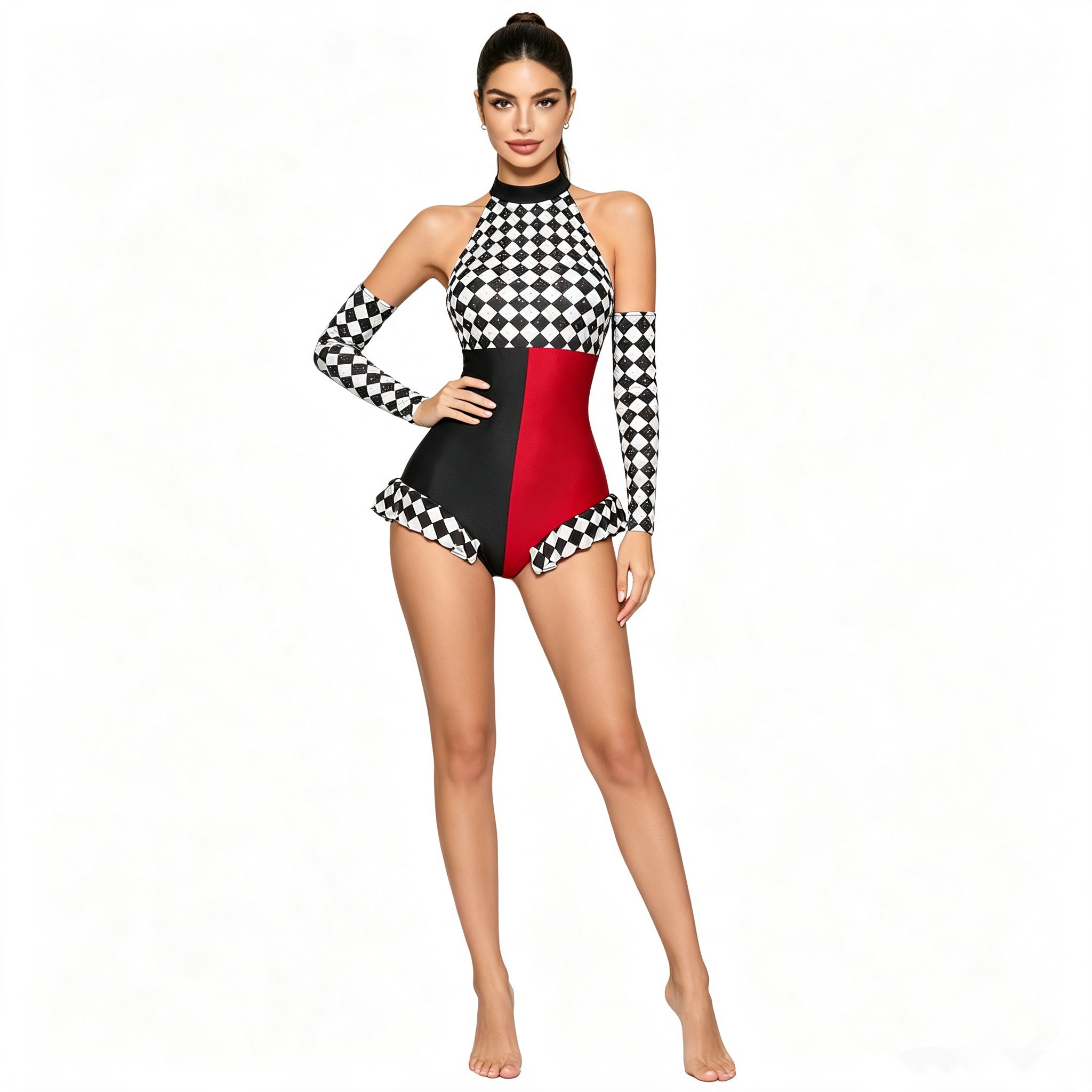 Halter Neck Top - Disfraz de Payaso de Circo para