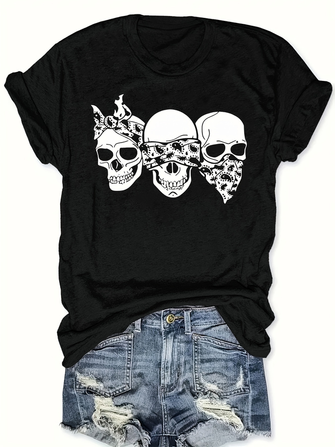 Summer Clothing Trends 2026 - Camiseta con estampado de calavera de