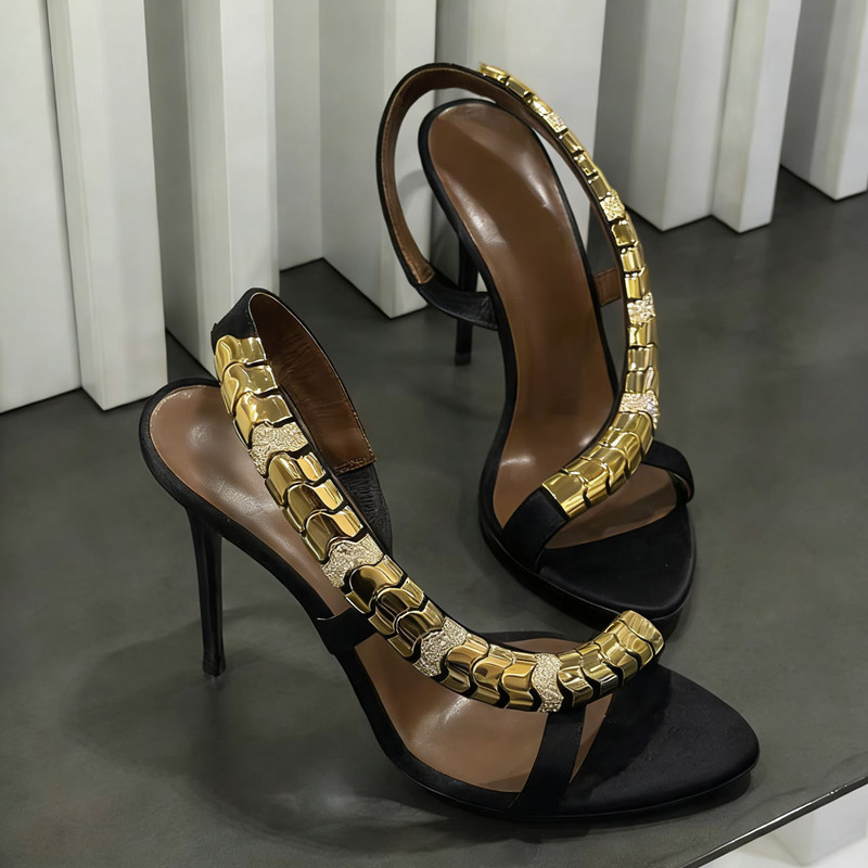 Sandalias de gladiador de saté - Summer Clothing Sale reseña y precio