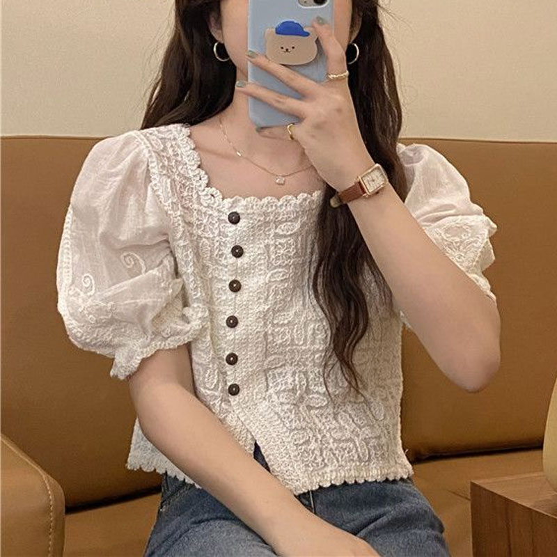 Camisas con cuello cuadrado de - Summer Clothing In French reseña y precio