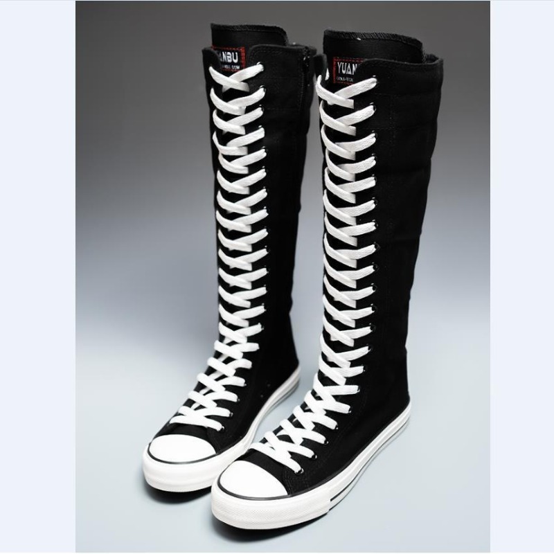 Zapatos de Lona de Caña Alta p - Summer Clothing Korea reseña y precio