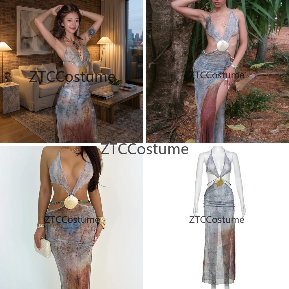 Vestido de playa hueco para mu - Halter Neck Top reseña y precio