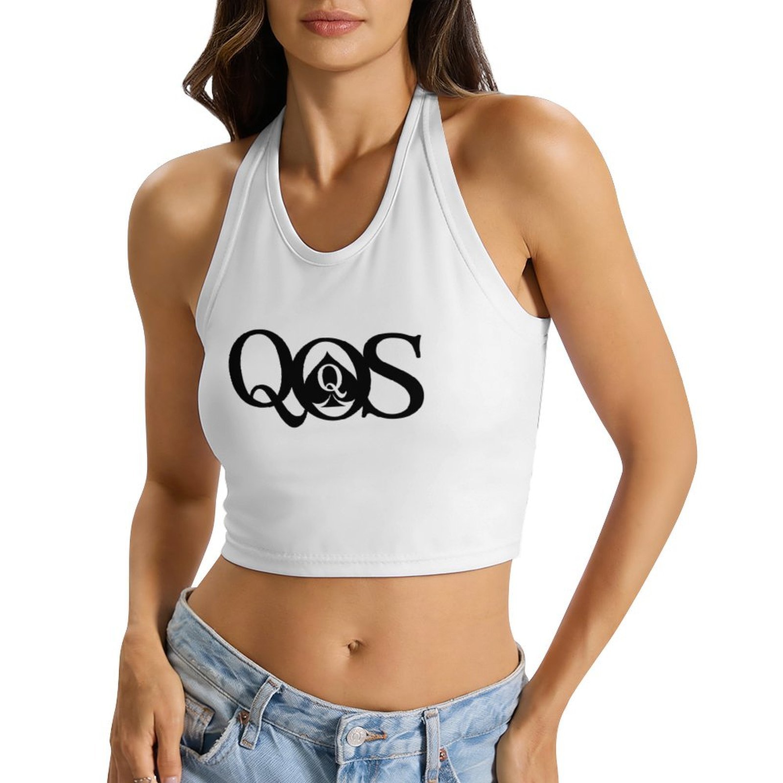 Tops halter con estampado QOS  - Halter Neck Top reseña y precio