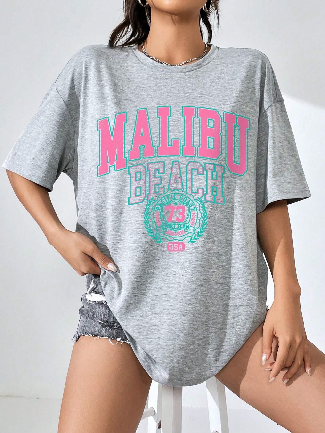 Malibu Beach-camisetas con est - Summer Clothing Brands For Women reseña y precio