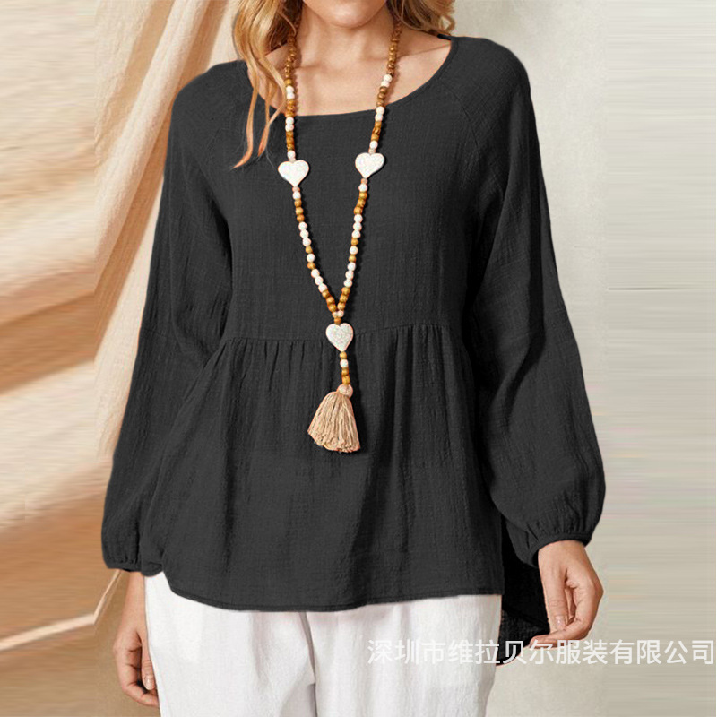 Camisa holgada de algodón y li - Summer Clothing Brands For Women reseña y precio