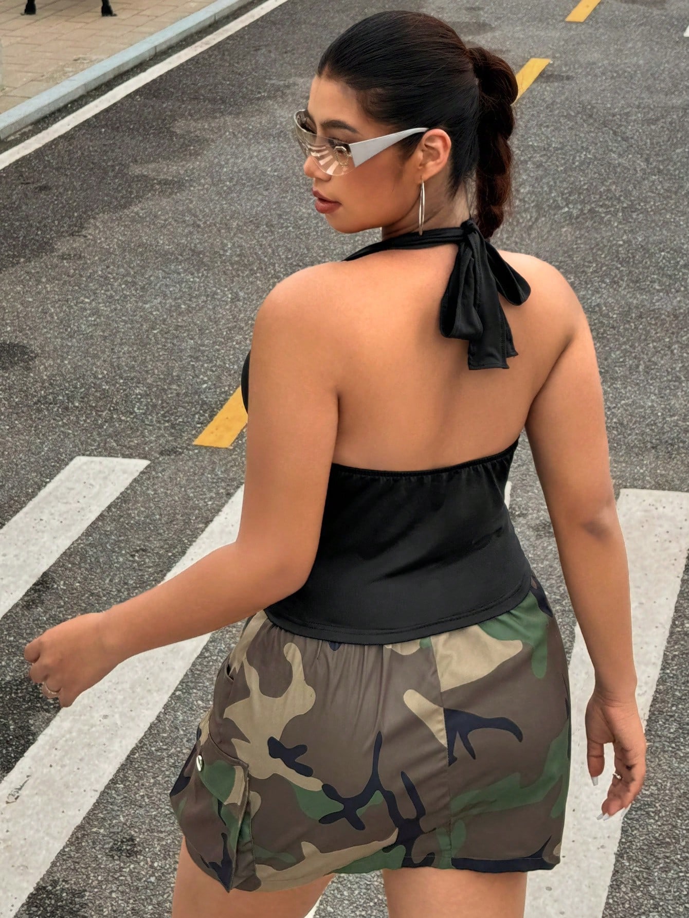 Nueva Moda, Color Sólido, Tall - Halter Neck Top reseña y precio