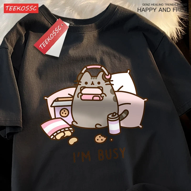 Camiseta de gato ocupado jugan - Summer Games Clothing Brand reseña y precio
