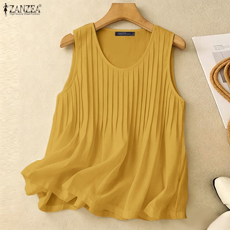 ZANZEA Camiseta sin mangas de  - Summer Clothing Plus Size reseña y precio