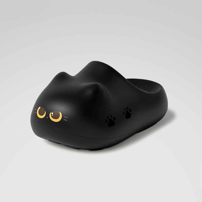 Nuevas Pantuflas de Gato Negro - Summer Clothing Korea reseña y precio