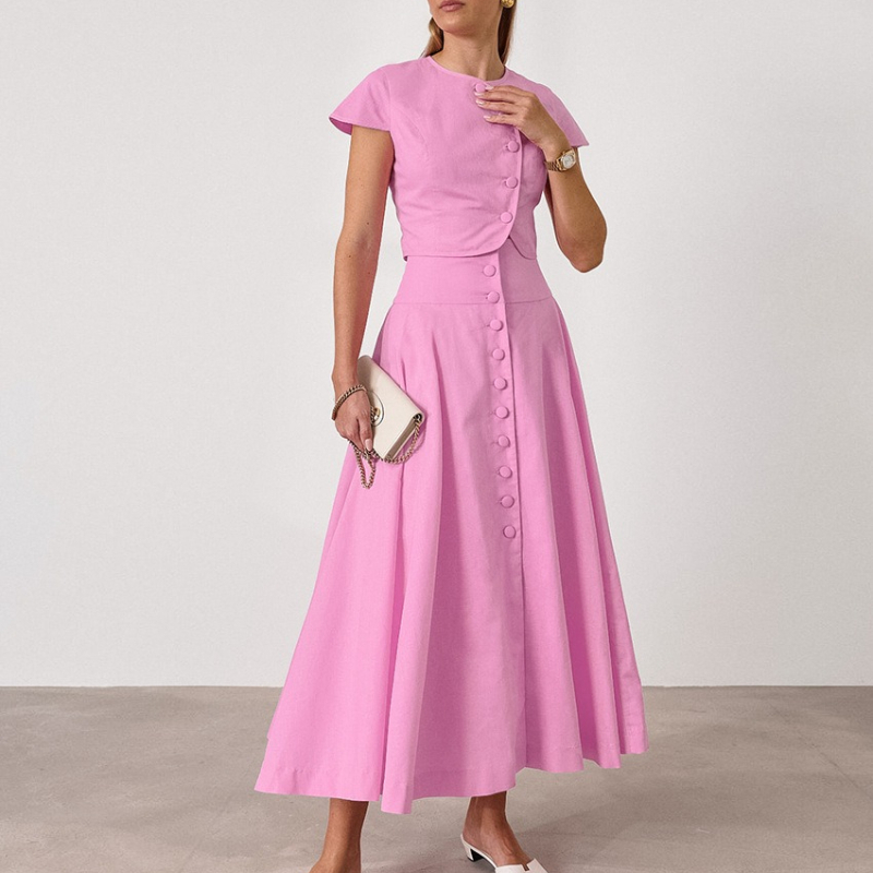 Conjunto de Falda Larga Estilo - Summer Clothing In French reseña y precio